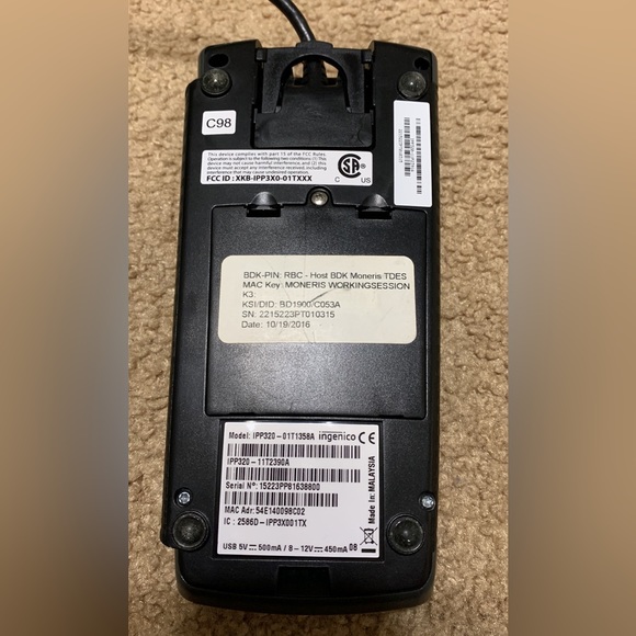 Ingenico IPP320 Credit Card Reader NO POWER AC *Untested - Picture 3 of 6